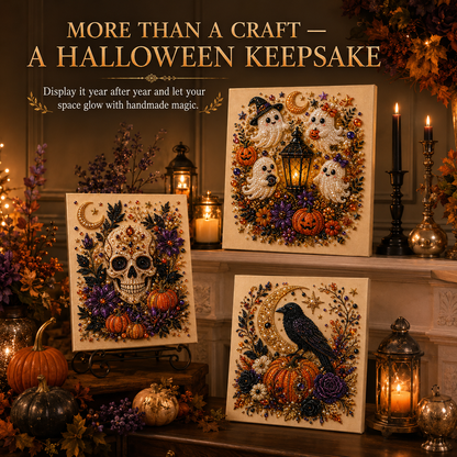 👻✨ Halloween Pearl Art DIY Kit – Turn Tiny Pearls into Spooky-Cute Magic