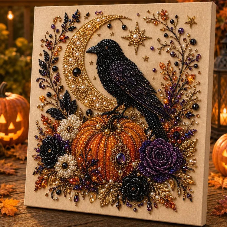 👻 Ghost Pearl Art DIY Kit – 3D Halloween Diamond Painting Craft, Sparkling Resin Pearl Mosaic Wall Decor